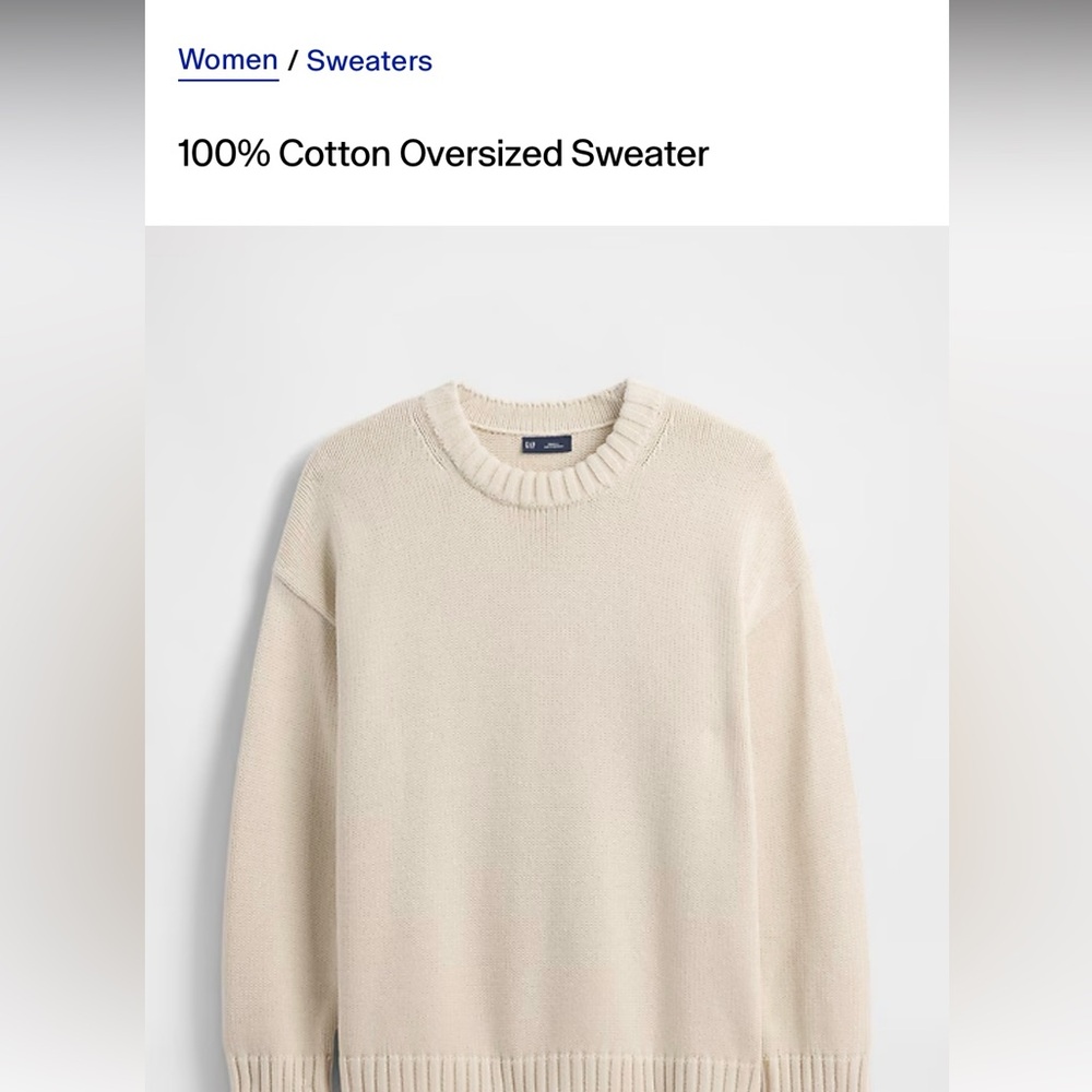 Gap Oversized Cotton Sweater - Tall Medium